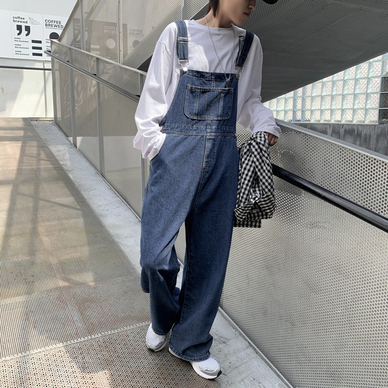 INS Han Version Retrox Package Bottle Trouser System loose men and women broad legs straight pair jeans