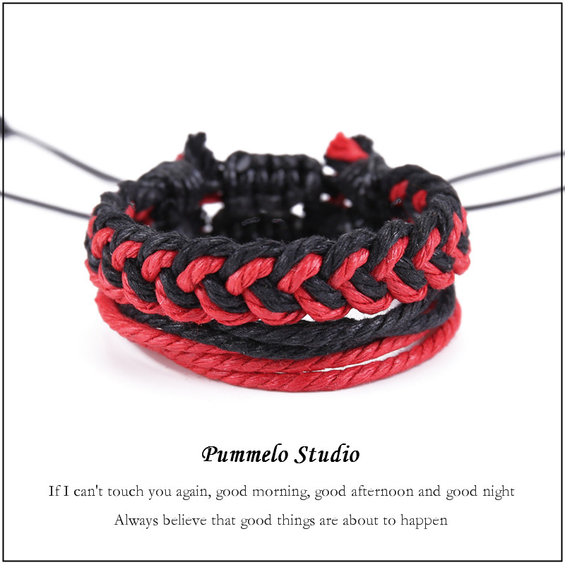 Pummelo Original Jewelry Hand-Woven Bracelet ins Niche Design Bracelet Simple Japanese Style Couple's Style for Men and Women