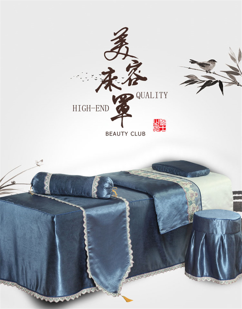 Các gia đình mới bốn bông salon bedspread vẻ đẹp vẻ đẹp dành riêng cao cấp châu Âu massage sang trọng bedspread màu đơn giản - Trang bị tấm ga trải giường nối mi