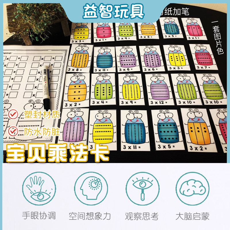 Kindergarten Small Middle Class Children Baby Multiplicative Small Card Hand Eye Coordinated Hand-eye Harmoniy Teaching Toys