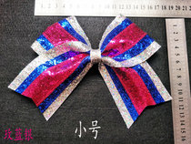 Sir curd cheerleading dance competition of wearing bowknot headdress accessories rose Blue Silver full mail preferences