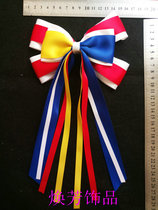 Flower ball cheerleading cheerleading gym dance performance butterfly knot headwear hair adorned with red and white blue yellow