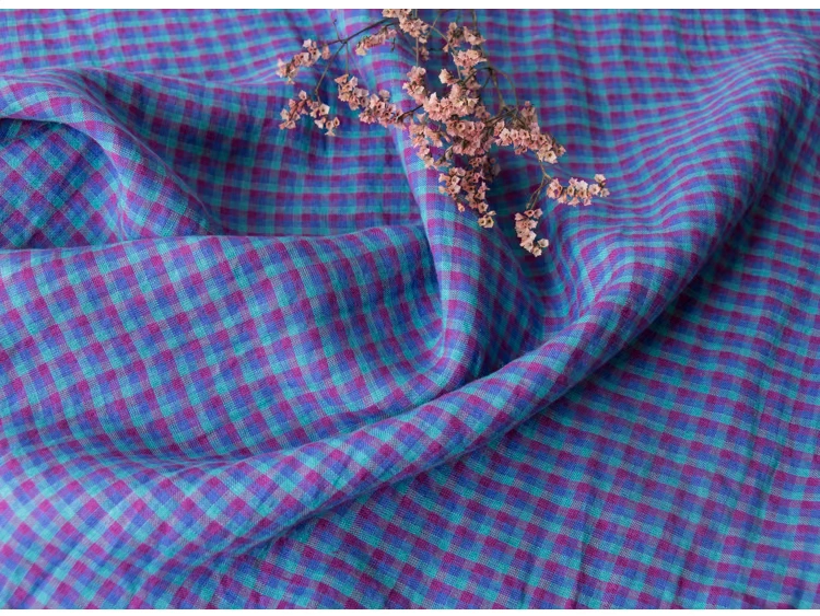 Vải dệt thoi sợi nhuộm 2020 mùa xuân và mùa hè đầy màu sắc kẻ sọc nhỏ retro nghệ thuật thiết kế thương hiệu vải quần áo 03223 - Vải vải tự làm