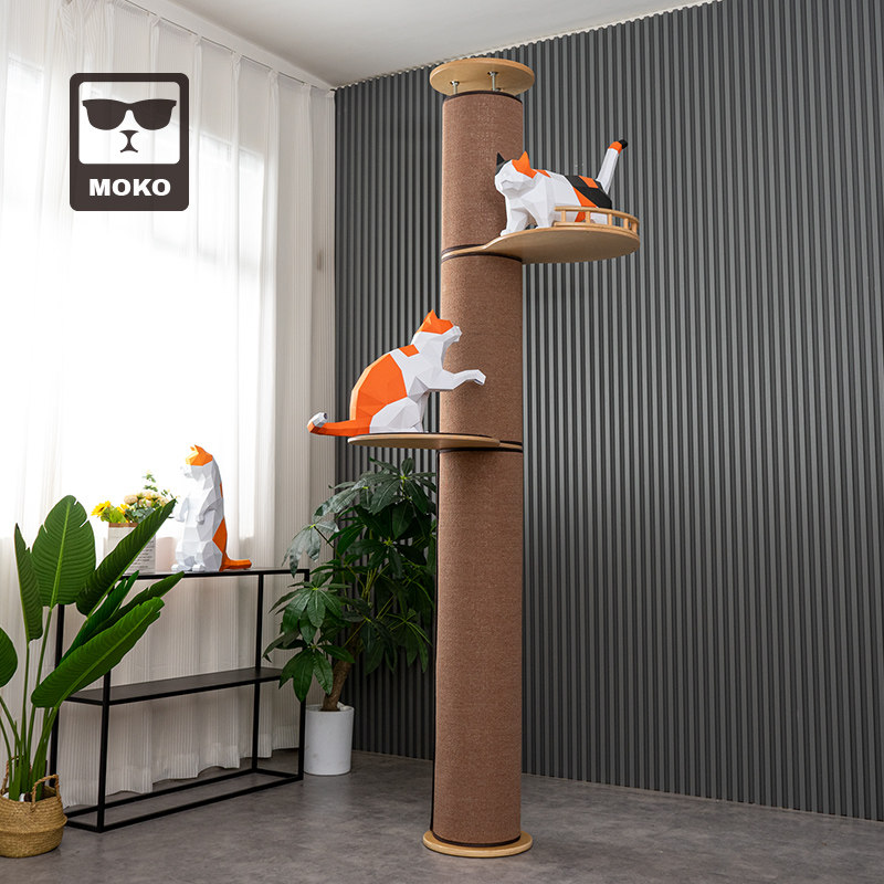MOKO通天柱猫树猫爬架超粗柱体实木猫通天柱评价- 淘宝网