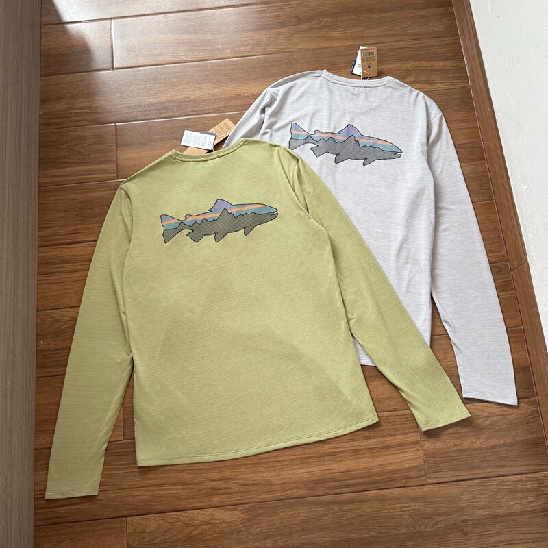 Capilene Cool Sun Classic Flying Fish Print Round Neck Long Sleeve C1 Outdoor Hiking Casual Round Neck Shirt T-Shirt Capilene Cool Sun Classic Flying Fish Print Round Neck Long Sleeve C1 Outdoor Hiking Casual Round Neck Shirt T-Shirt