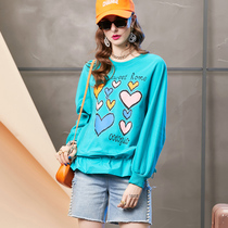 European Station T-shirt Women 2022 New Tide Eurogoods Easy Spring Ocean Air Weight Loss Age Loving Printed Lace Blouses