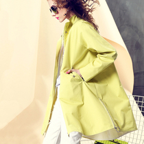 European Station Square Leader in the middle of 2022 spring Fashion pure color embroidered with slim Inn Wind jacket