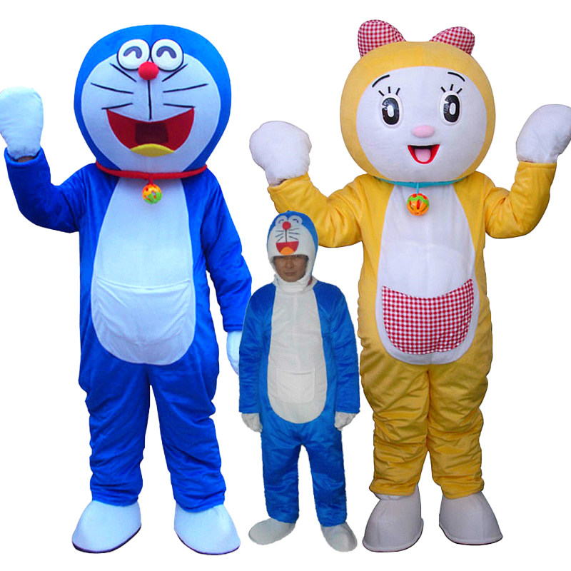 Robot cat dorage costume doraemon dream cara walk-clothes clinking cat props cos doll show suit