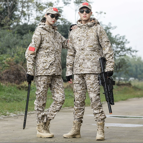 盾郎 Дорожная камуфляжная зимняя флисовая куртка для тренировок