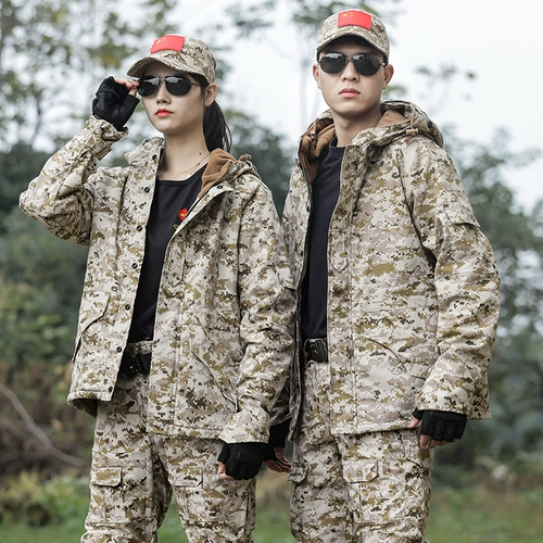 盾郎 Дорожная камуфляжная зимняя флисовая куртка для тренировок