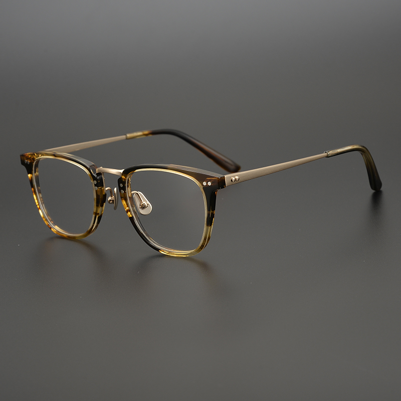 Japan retro eye frames can be matched with nearsightedness Yu Wenle's same frame pure titanium handmade box men's art