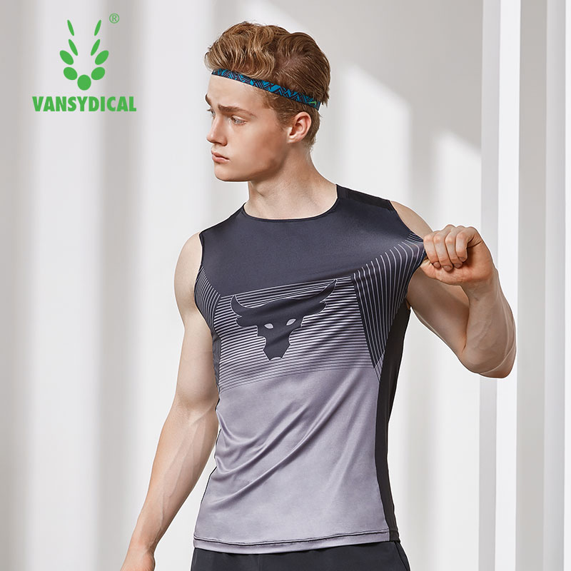 Fitness Vest Men Loose High Play Basketball Training Suit Running Suck Sweat Sleeveless Sport Blouse Breathable Printed T-shirt