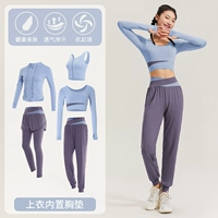 [Длинное рукав] серо -синий+серо -серо -пурпурный пять -TC67440