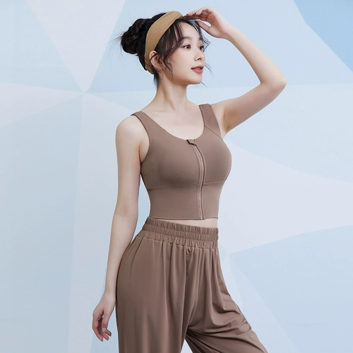 Спортивный бюстгальтер, противоударное поддерживающее нижнее белье, одежда для йоги с молнией, высокопрочный бюстгалтер для спортзала, для бега