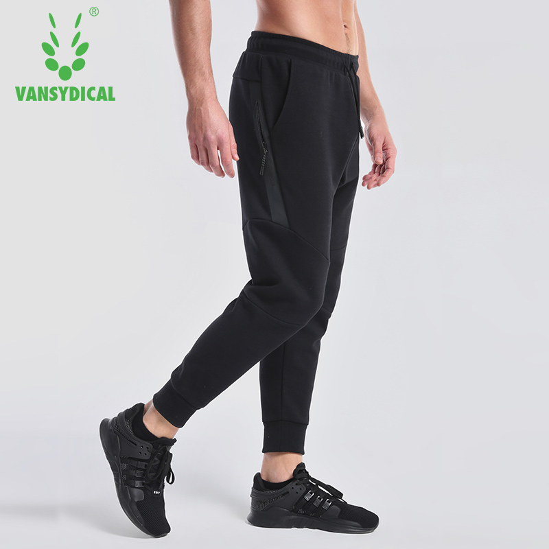 Sports trousers men's autumn winter cotton quality loose elastic sports pants running pants casual close-up draw rope sweatpants male