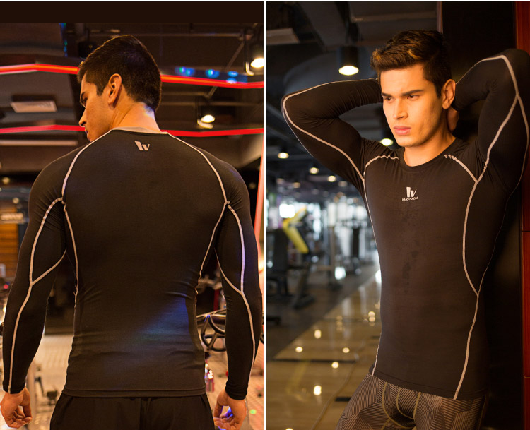 Tenue de sport homme VANSYDICAL Toutes les saisons de AWCXJSY à manches longues en spandex - Ref 473584 Image 35