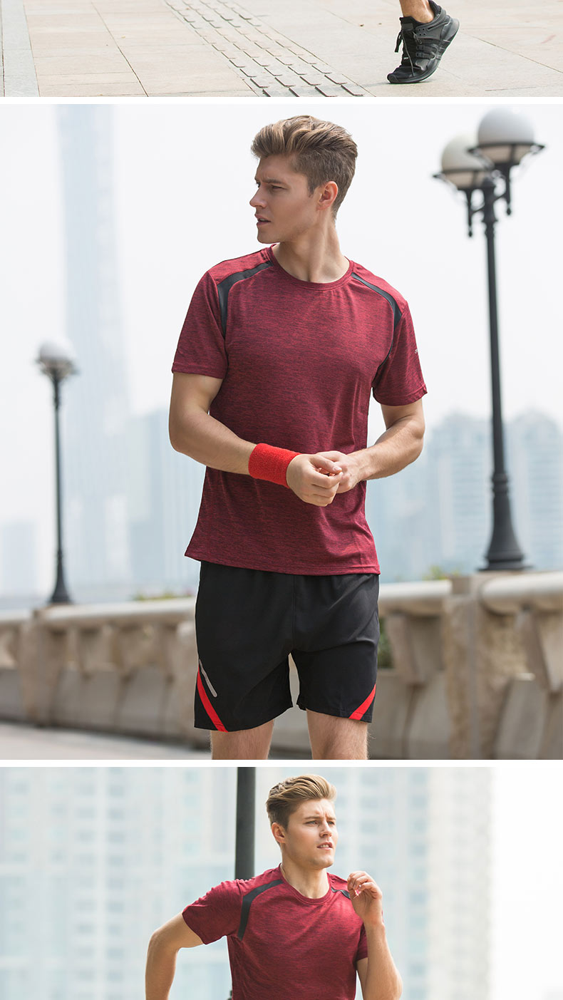 Quần áo thể thao nam mùa hè thoáng khí và nhanh khô chạy bộ thể dục quần short tay áo ngắn thời trang thể thao phù hợp với nam giới bộ nỉ adidas nam chính hãng