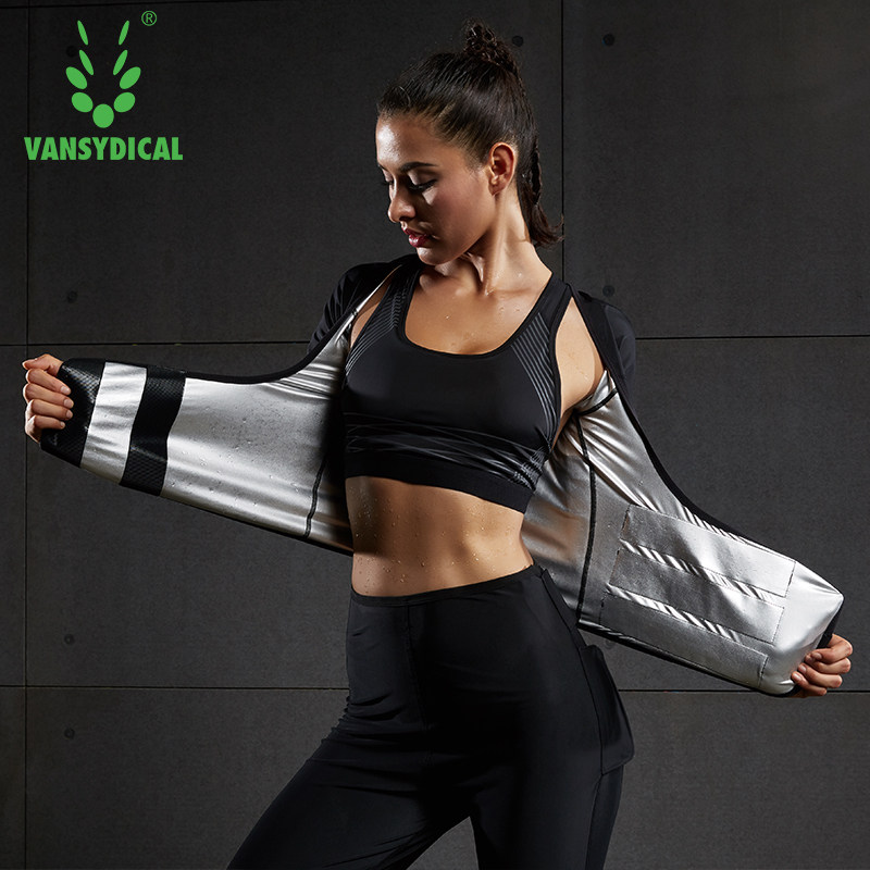 Sweat clothes women's tops slim waist and abdomen burst sweat clothes running sports fitness clothes hot sweat clothes sweat clothes