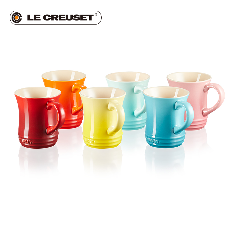 France 's LE CREUSET cool color stoneware rainbow series 360 ml keller 6 piece