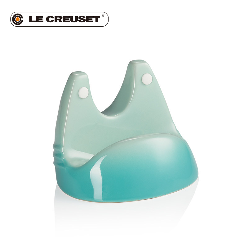 French LE CREUSET cool color stoneware POT cover holder shelf for cast IRON POT cover KITCHEN accessories shelf