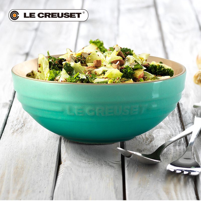 France 's LE CREUSET cool color stoneware bowl 13.5 cm fashion salad domestic large powder surface cereal bowl