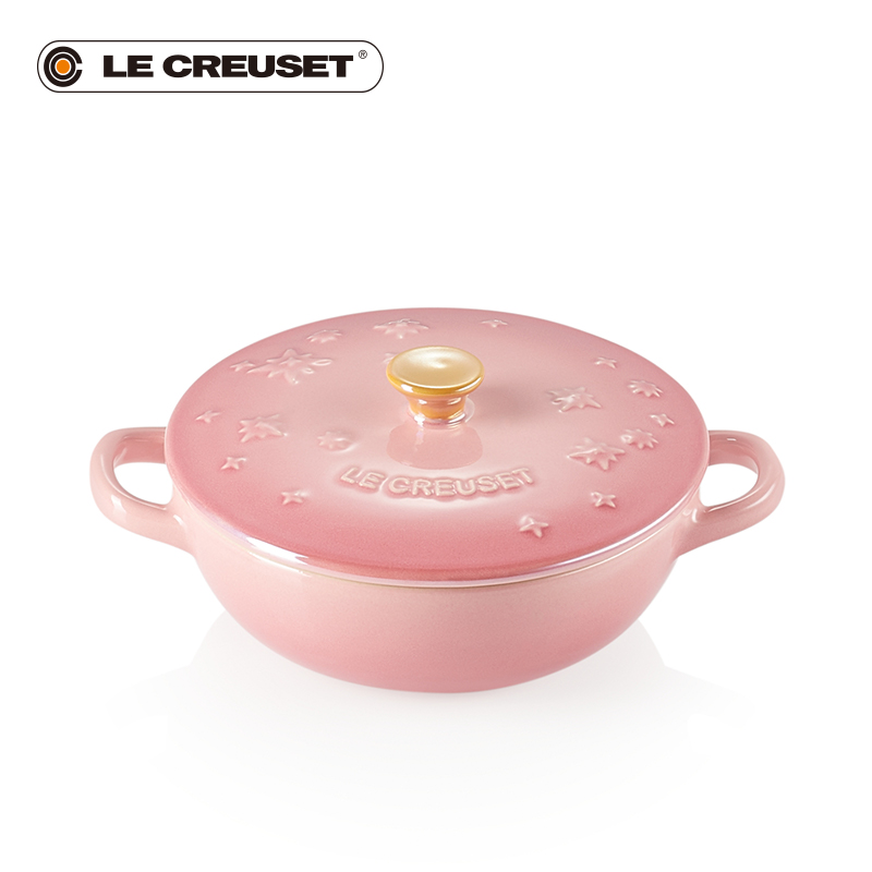 France 's LE CREUSET cool color stoneware Christmas star series 12 cm deep cooking pot shape bake pot roast