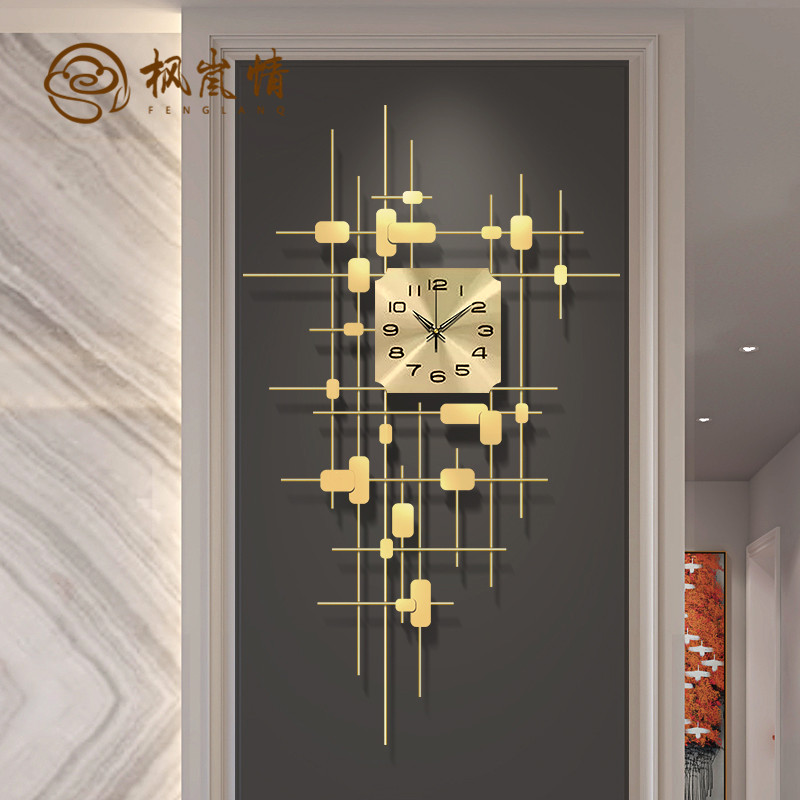 Maple Love Nordic Light Luxury Watches hanging bell Living room Home Modern Fashion Creative atmosphere mute hanging table clock table