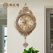 Fenglan love Nordic Creative mute wall clock living room home fashion hanging watch swing clock modern atmospheric quartz clock