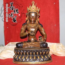 Tibetan Buddhism high-grade Nepal pure handicraft copper gilt gold diamond Sabo Bodhisattva Buddha statue 17 inches high