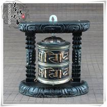 Nepalese pure handmade red copper transfer cylinder six words true to the cylinder pendulum piece hanging decoration transwarp wheel workmanship delicacy