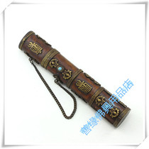 Nepal handmade inlaid turquoise oval-shaped refined incense tube