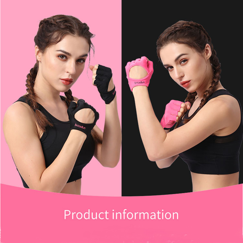Sports Fitness Gloves Women's Instruments Training Semi-Finger paltry protective gear Citation body Up dumbbells Hard pull wrists anti-slip