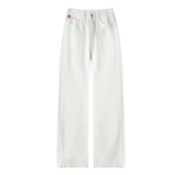 Белые тонкие прямые свободные джинсы, дизайнерские штаны, 2025 года, по фигуре, тренд сезона