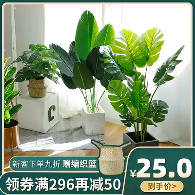 Large Nordic simulation plant Bird of paradise traveler banana Interior decoration fake potted green plant living room decoration loose-tailed sunflower