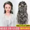 With shoulder dummy head model Braided hair plate hair makeup Full real hair hair practice can be hot rolled head model model head