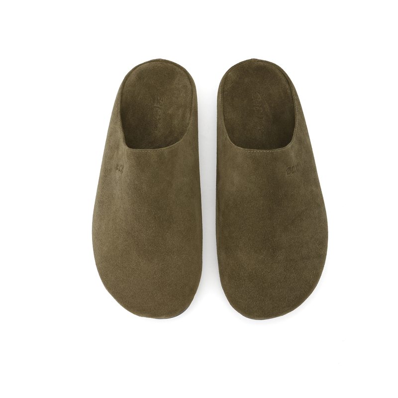 Bcx Flat-Bottomed Row Style Fully Handmade Genuine Leather High Gloss Suede Mule Slippers Casual Slippers Mule Shoes Bcx Flat-Bottomed Row Style Fully Handmade Genuine Leather High Gloss Suede Mule Slippers Casual Slippers Mule Shoes