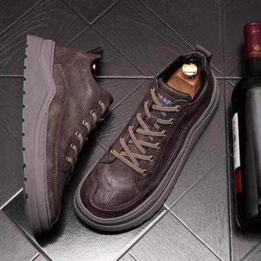 J C Alba super stylish ~ winter short boots men's high-top sneakers trend sports casual leather shoes wild Martin boots