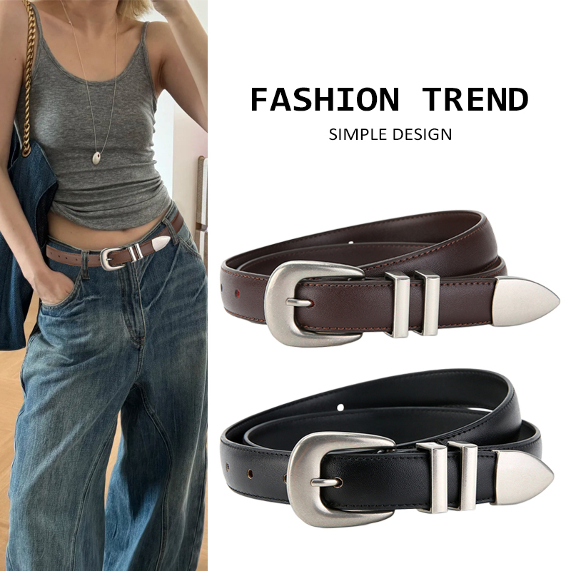 Women's Leather Belt for Jeans, Casual and Elegant, Genuine Leather, Plus Size, Extra-Long, New Men's Versatile Belt