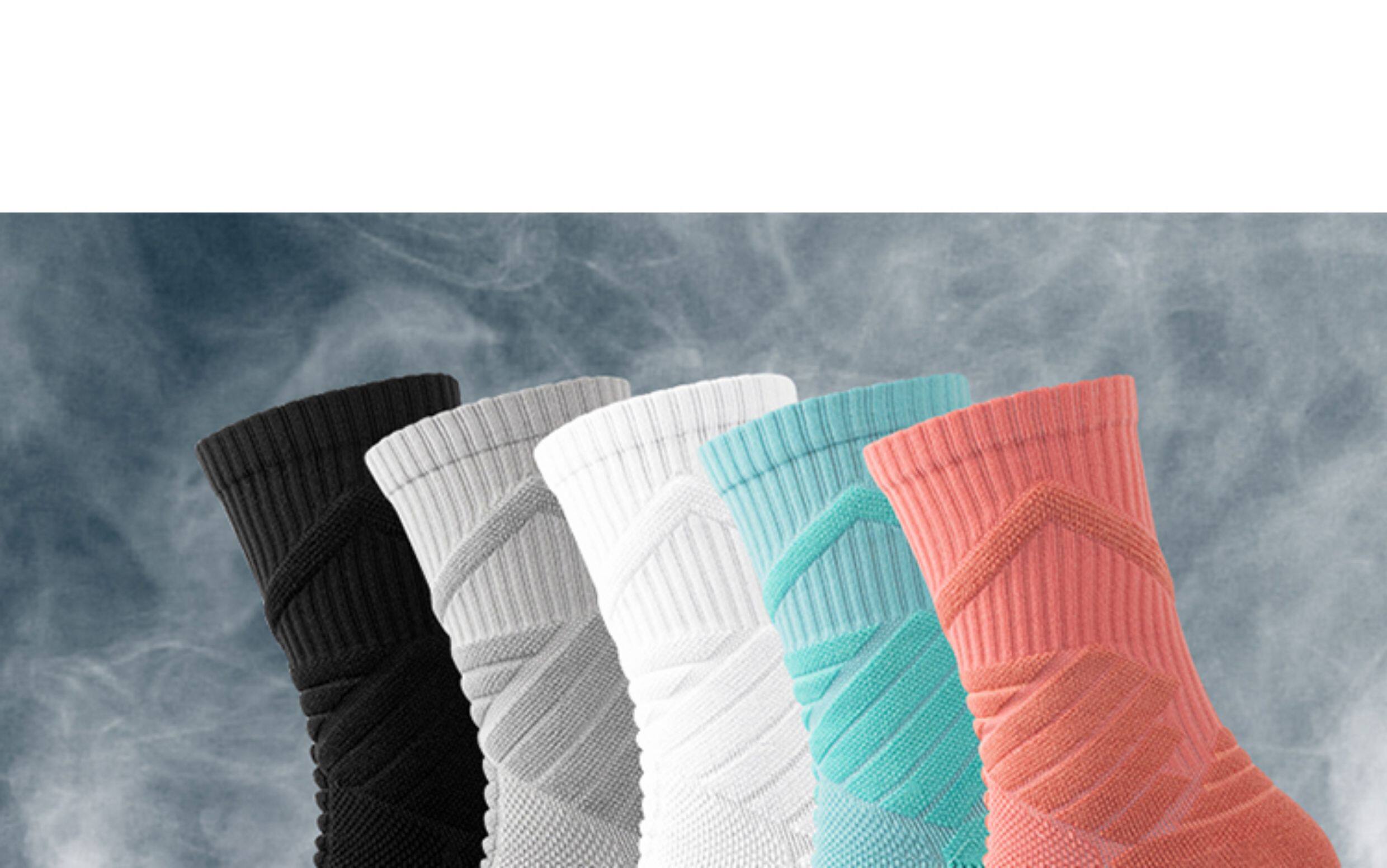 American-Style Socks, Men's Basketball Socks, Spring and Summer Long Tube Elite Solid Color Sports Socks, Mid-Tube Thick Sweat-Absorbent Running Socks — تصویر 1