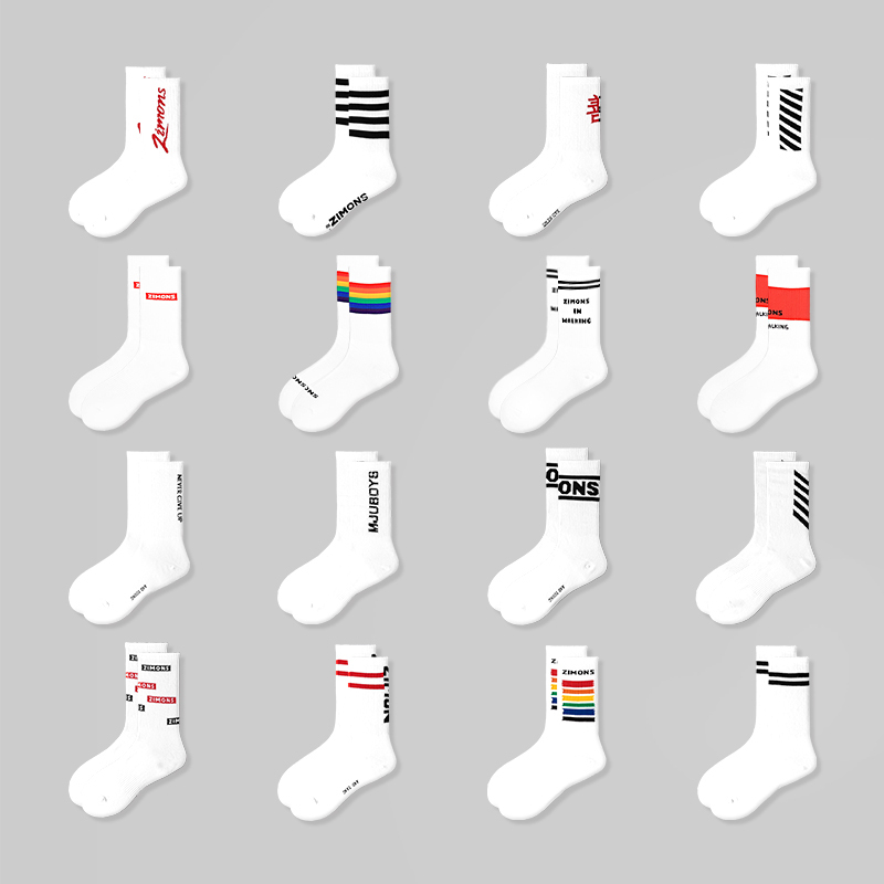 Zimo Men's Socks, Summer Thin Long Socks, Pure Cotton Yarn, Trendy Brand ins Street Skateboard Long Tube Sports Japanese Style Trendy