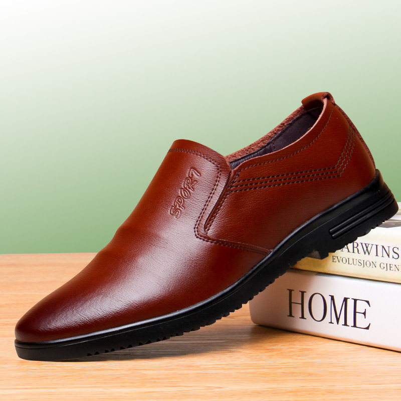 Official Net Red Dragonfly Men's Leather Shoes Leather Business Positive Clothing Suit Foot Youth Soft Leather Trendy Men Shoes 2021 Fall New