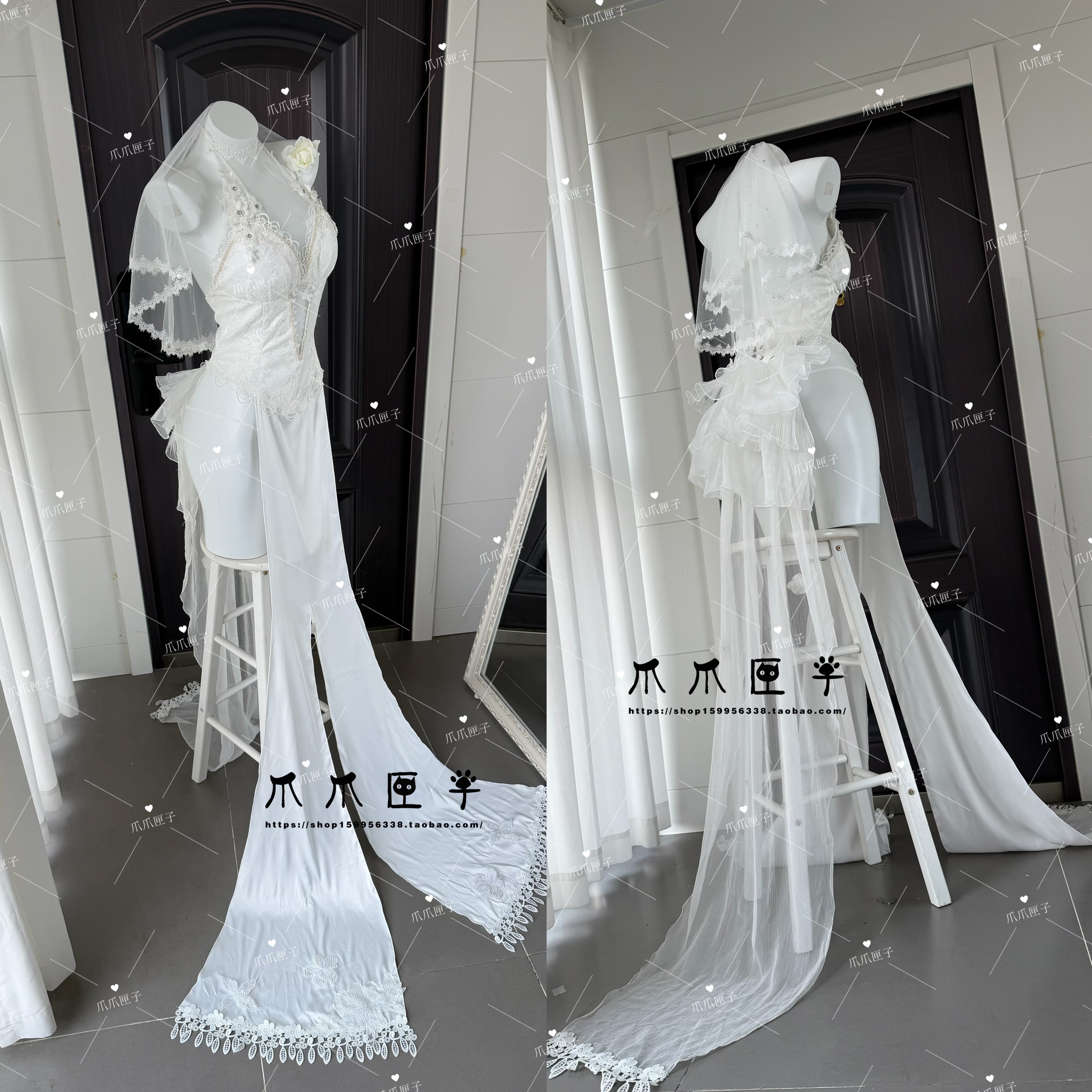碧藍航線柴郡誓約婚紗幻彩華麗版COS服定製爪爪匣子COSPLAY服裝-Taobao