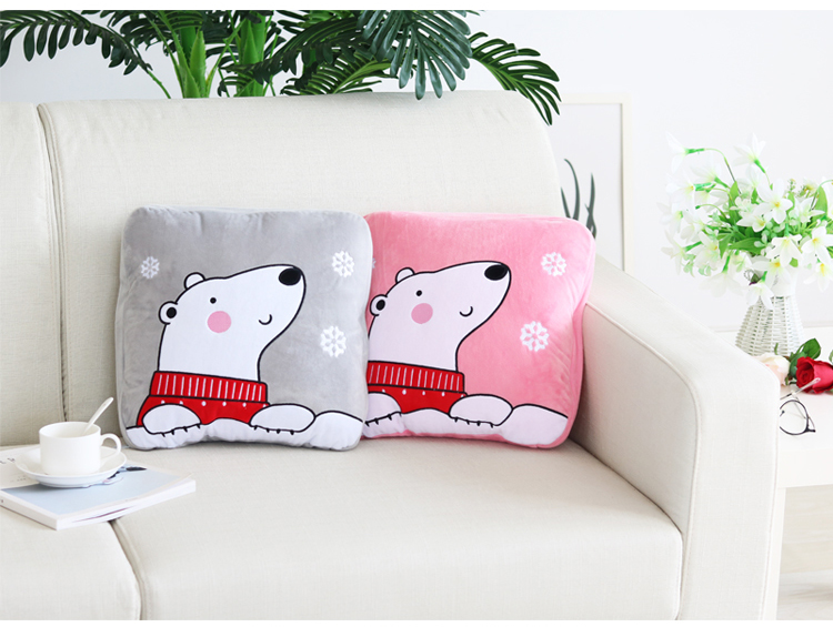 Gối chăn kép sử dụng đệm chăn văn phòng sofa ngủ trưa chăn đa năng trở lại chăn lông cừu gối tựa lưng ô tô cao su non
