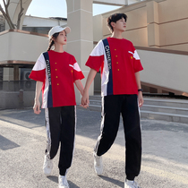 Graduation class uniform T-shirt junior high school student and high school student sports meet suit college style Chinese style chorus recitation performance clothing