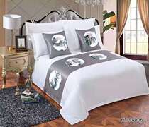 Hotel hotel cotton quilt cover pure cotton quilt cover pure white satin bedding sheet pillowcase quilt core pad