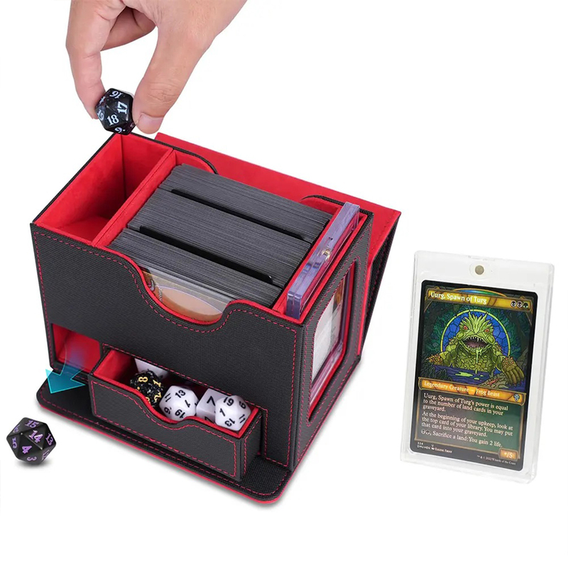 Dice Tower Windowed Storage Box Card Box Pokémon Yu-Gi-Oh! One Piece Luccana Rune Battlefield Card Box