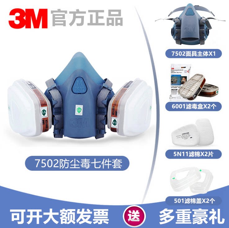 7502 Anti-Gas Mask Beat Pesticide Spray Paint Special Mask Anti Industrial Dust Smoke Formaldehyde Chemical Organic Gas-Taobao