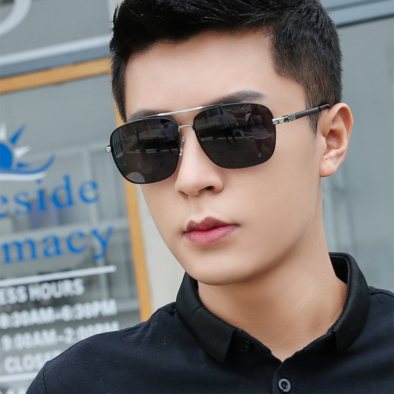 2021 new polarized sunglasses men's sunglasses wave day and night Dual-purpose night-vision night-vision fishing driving special glasses