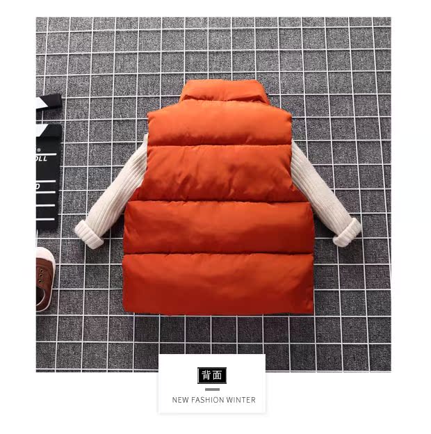 Mùa đông 2018 trẻ em mới xuống áo vest cotton dày vai bé trai bên ngoài mặc vest bé gái trong mùa lớn áo khoác ba lỗ có mũ bé gái
