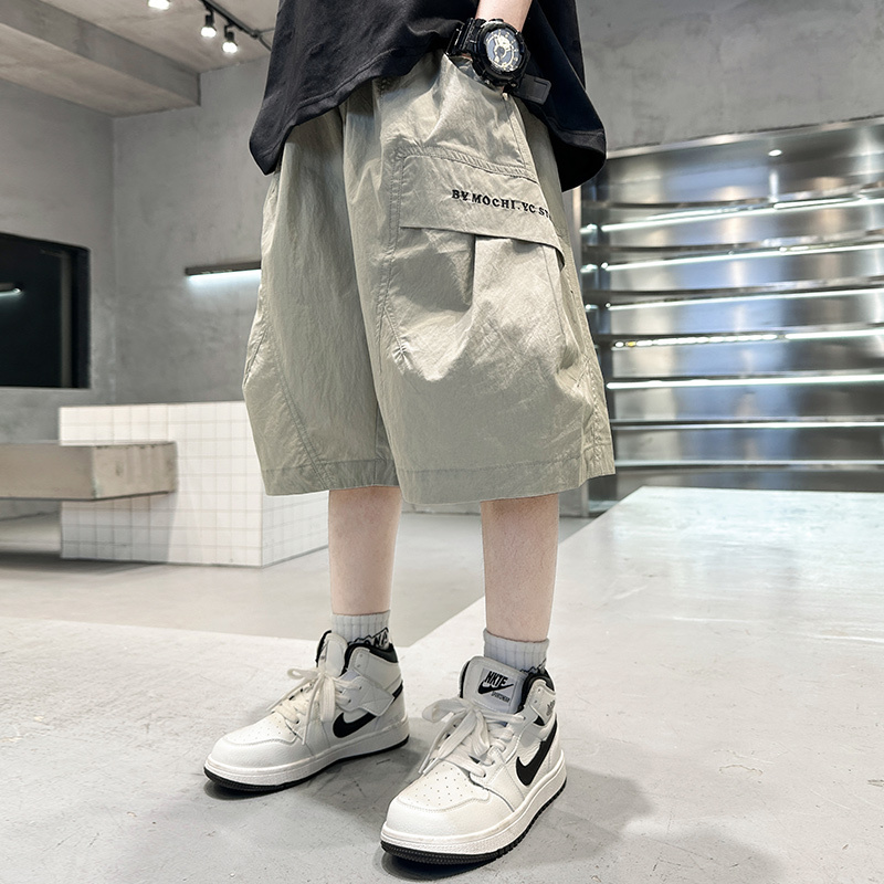 Jkids Korean Boys' Cargo Shorts Summer 2026 New Children's Pants Thin Style for Older Kids Knee-Length Shorts Jkids Korean Boys' Cargo Shorts Summer 2026 New Children's Pants Thin Style for Older Kids Knee-Length Shorts
